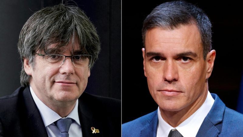 Carles Puigdemont og Pedro Sánchez