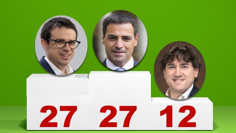 Pello Otxandiano (EH Bildu), Imanol Pradales (PNV) og Eneko Andueza Lorenzo (PSE-EE)