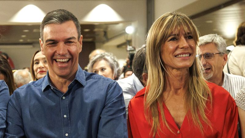 Pedro Sánchez og hustru Begoña Gómez Pedro Sánchez og hustru Begoña Gómez