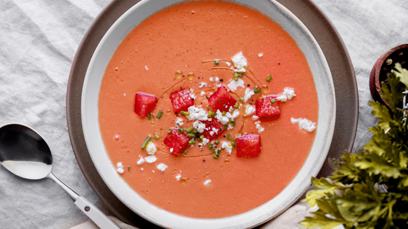 Gazpacho de sandía Gazpacho de sandía