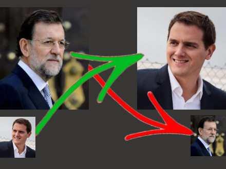 Mariano Rajoy og Albert Rivera har byttet roller