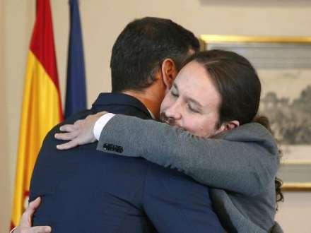 Pedro Sánchez og Pablo Iglesias